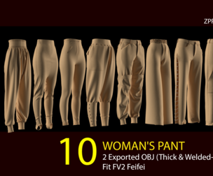 10 WOMEN'S PANTS PACK (VOL.01).MD PROJECTS+OBJ+FBX
