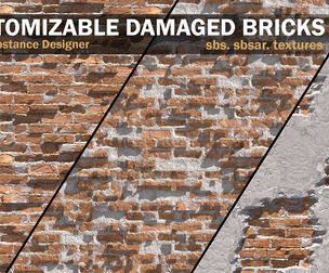 CUSTOMIZABLE DAMAGED BRICKS