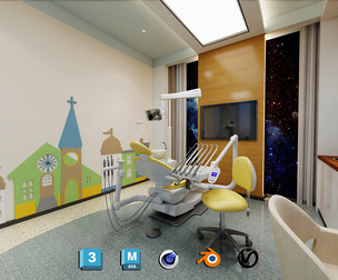Children's Dental Clinic medical care 3d model