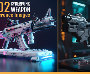 202 Cyberpunk Weapon Reference Images