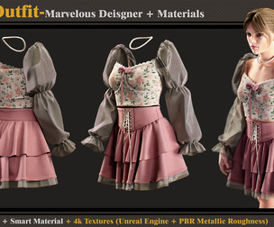 Girls Outfit-Models+Materials