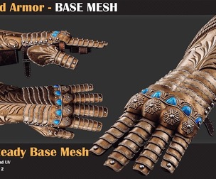 16 Hand Armor BASE MESH - VOL 19