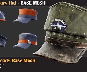 25 Military hat BASE MESH - VOL 18
