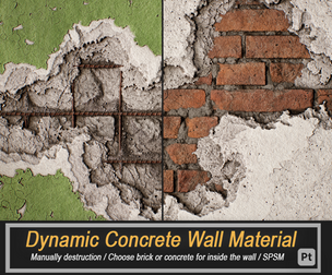 Dynamic Concrete Material - Manually Destruction