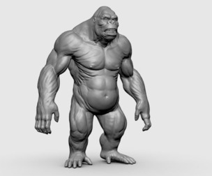 Gorilla - Topology + UV Map
