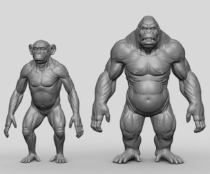 Primate Pack ( Monkey, Chimp, Gorilla, Orangutan )