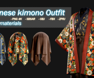 Japanese Kimono Outfit + Base Materials