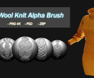 50 Wool Knit Alpha Brushes