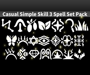 Casual Simple Skill 3 Spell Set Pack