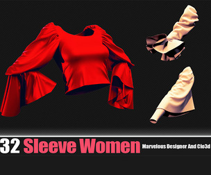 32 Sleeves Women (CLO3D, MD PROJECTS+OBJ+FBX)