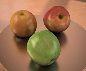 3D model apple fruit
