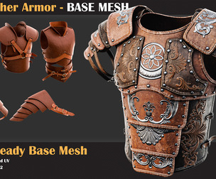 20 Leather Armor BASE MESH - VOL 15