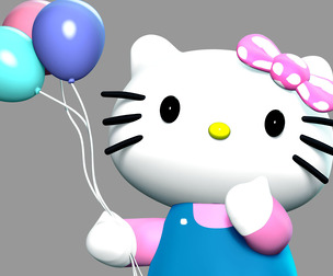 Hello Kitty With Ballons
