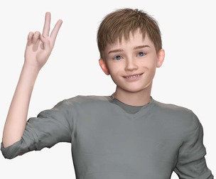 HENRY-Playful Kid Realistic Child Boy Low-poly