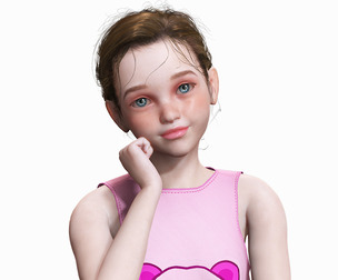 Staicy - Realistic Girl Low-poly