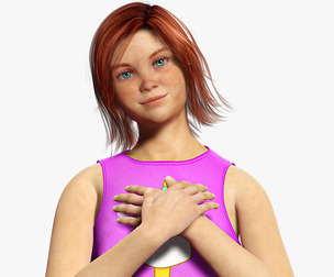 Jesyka-Realistic girl Low-poly