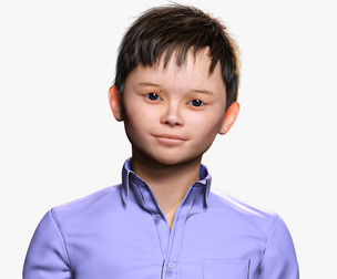 Joe-Realistic Asian Boy Low-poly