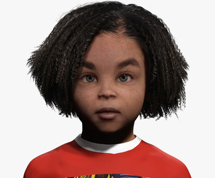 Ada-Realistic African child Low-poly