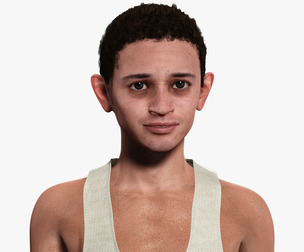 Mostafa-Realistic Arabic boy Low-poly