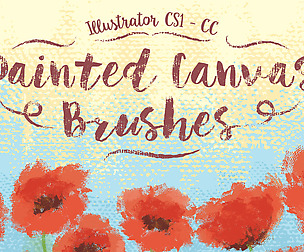 Painted Canvas Brushes