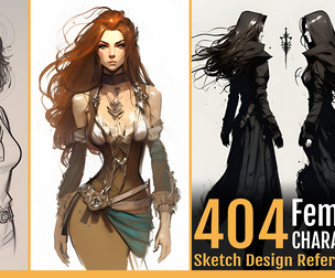404 Female Character Sketch Design References