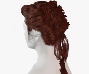 Realistic Female hair colorable Low-poly