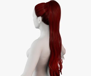 Realistic Female long hair colorable