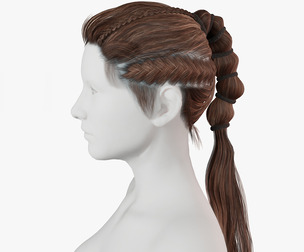Realistic Hair Braid Viking Realtime