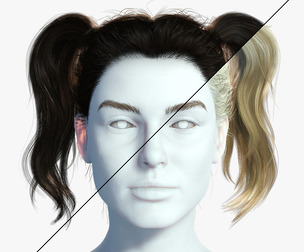Realistic Female hair 5 Game Card