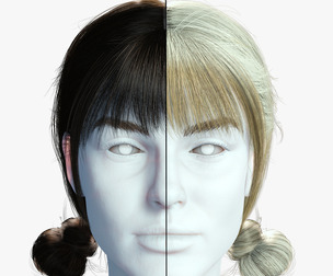 Realistic Female hair 9