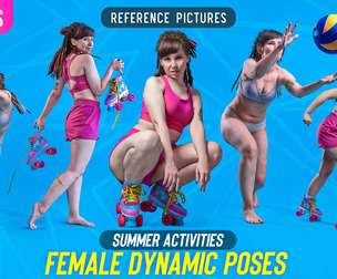 910 Female Dynamic Poses Reference Pictures