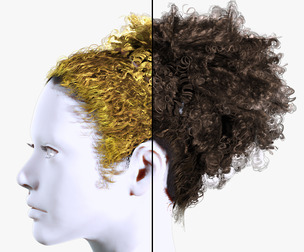 Realistic Curly Ponytail Hairstyle