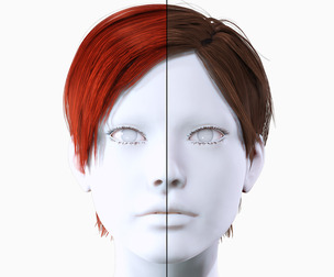 Realistic Short Hairstyle Female