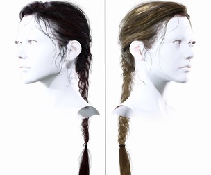 Realistic Female Hairstyle - Long Braid