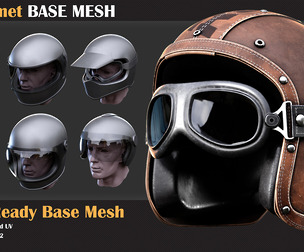 25 Helmet Base Mesh - VOL 07 ( Game Ready )