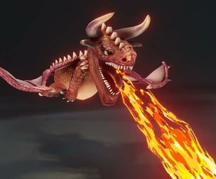 Cartoon Crystal Dragon Animated 3D Model