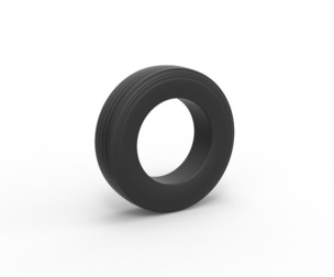 Semi truck tire 9 Scale 1:25