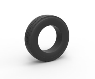 Semi truck tire 10 Scale 1:25