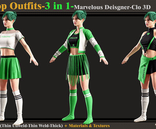 3 in 1 Hip-Hop Outfit-Models+Materiasl