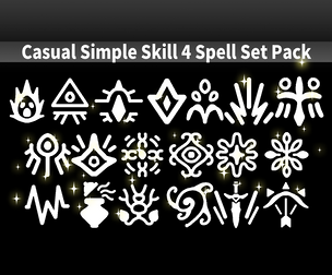 Casual Simple Skill 4 Spell Set Pack