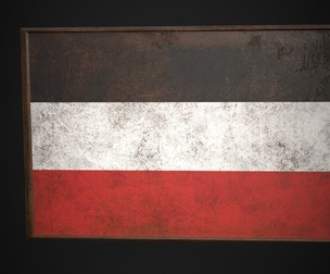Old Picture Frame With Burkina Faso Flag