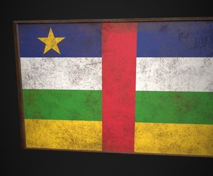Old Picture Frame With Central African Republic
