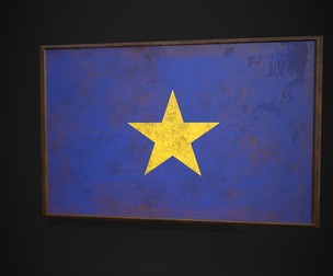 Old Picture Frame With Congo Free State