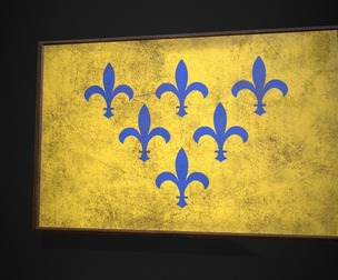 Old Picture Frame With Duchy of Parma Flag