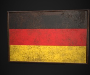 Old Picture Frame With Germany Flag