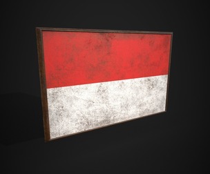 Old Picture Frame With Hesse Flag