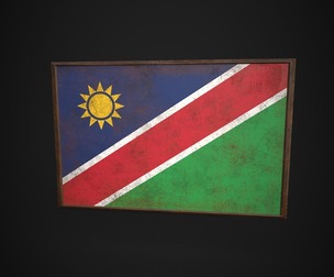 Old Picture Frame With Namibia Flag