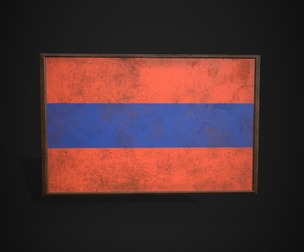 Old Picture Frame With Nassau Flag