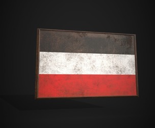 Old Picture Frame With North German Union Flag