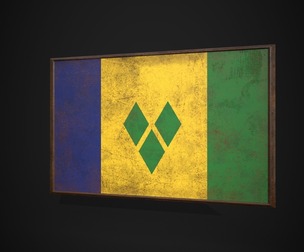 Old Picture Frame With Saint Vincent And The Gren